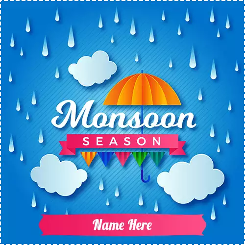 Happy Monsoon Rain Day Pictures With Name In Advance
